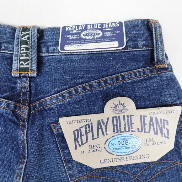 NEW REPLAY Italy Straight Leg High Waist Jeans Women's 27 Regular M908 - Picture 5 of 12